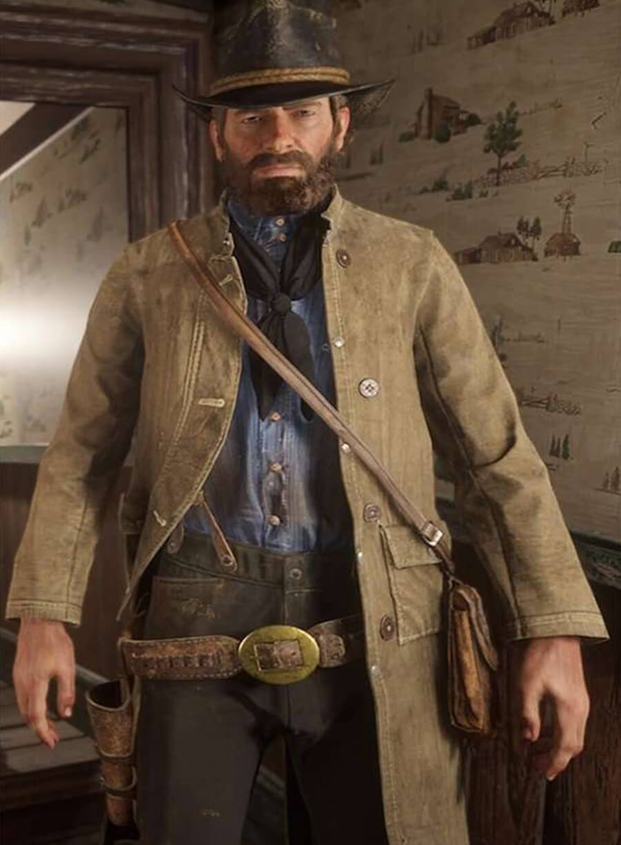 Harpoon Jack Marston Inspired Tan-Brown Coat - Red Dead Redemption Style