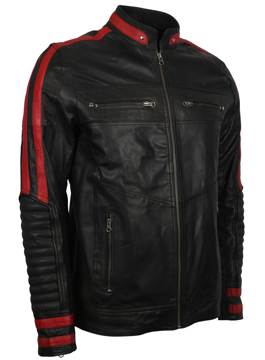 Harpoon Stripe Inspired Black Cafe Racer Jacket