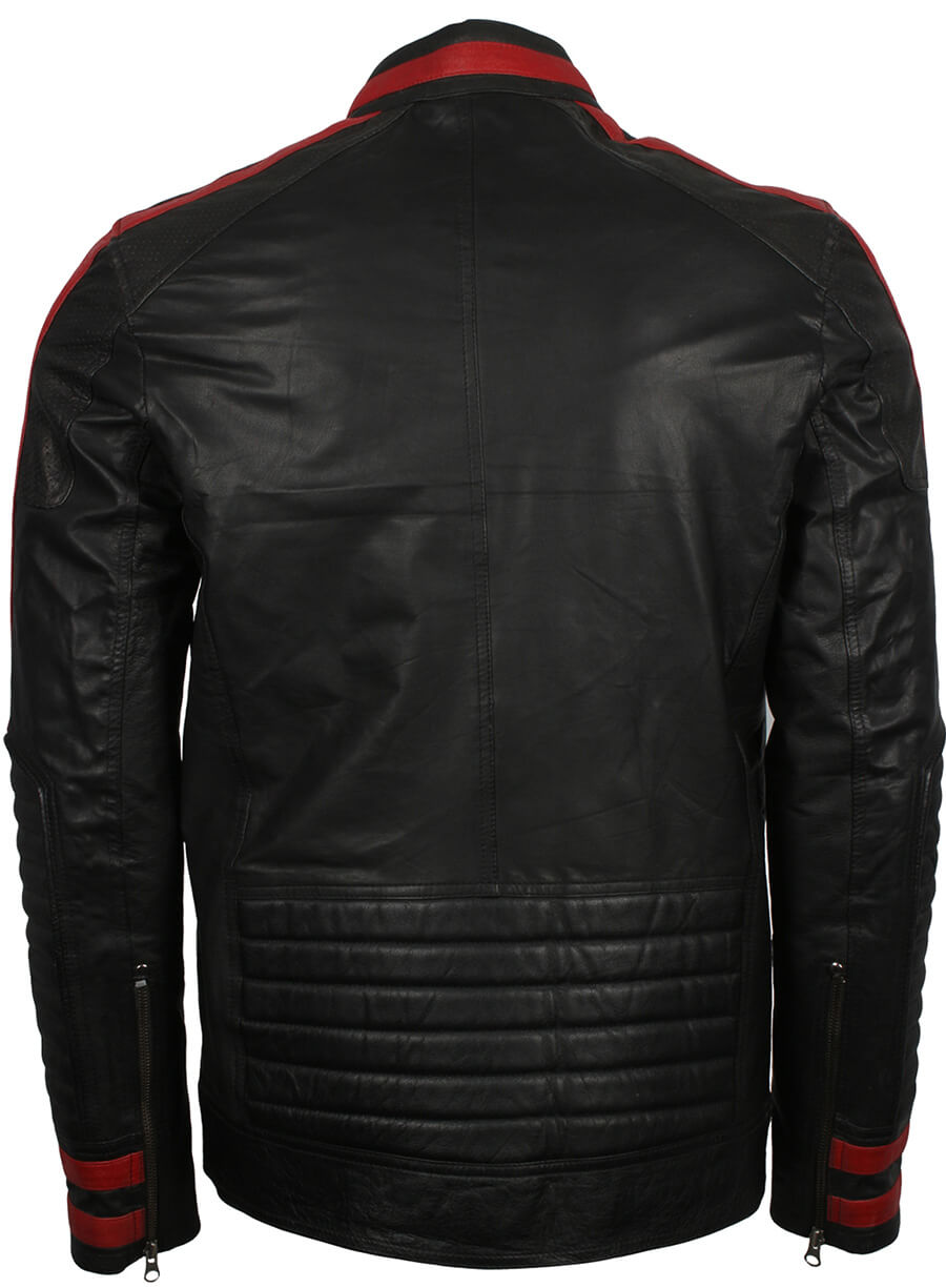 Harpoon Stripe Inspired Black Cafe Racer Jacket