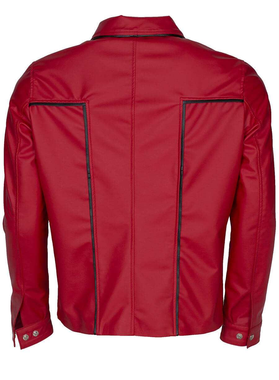 Harpoon Vintage Men's Inspired Red Leather Jacket