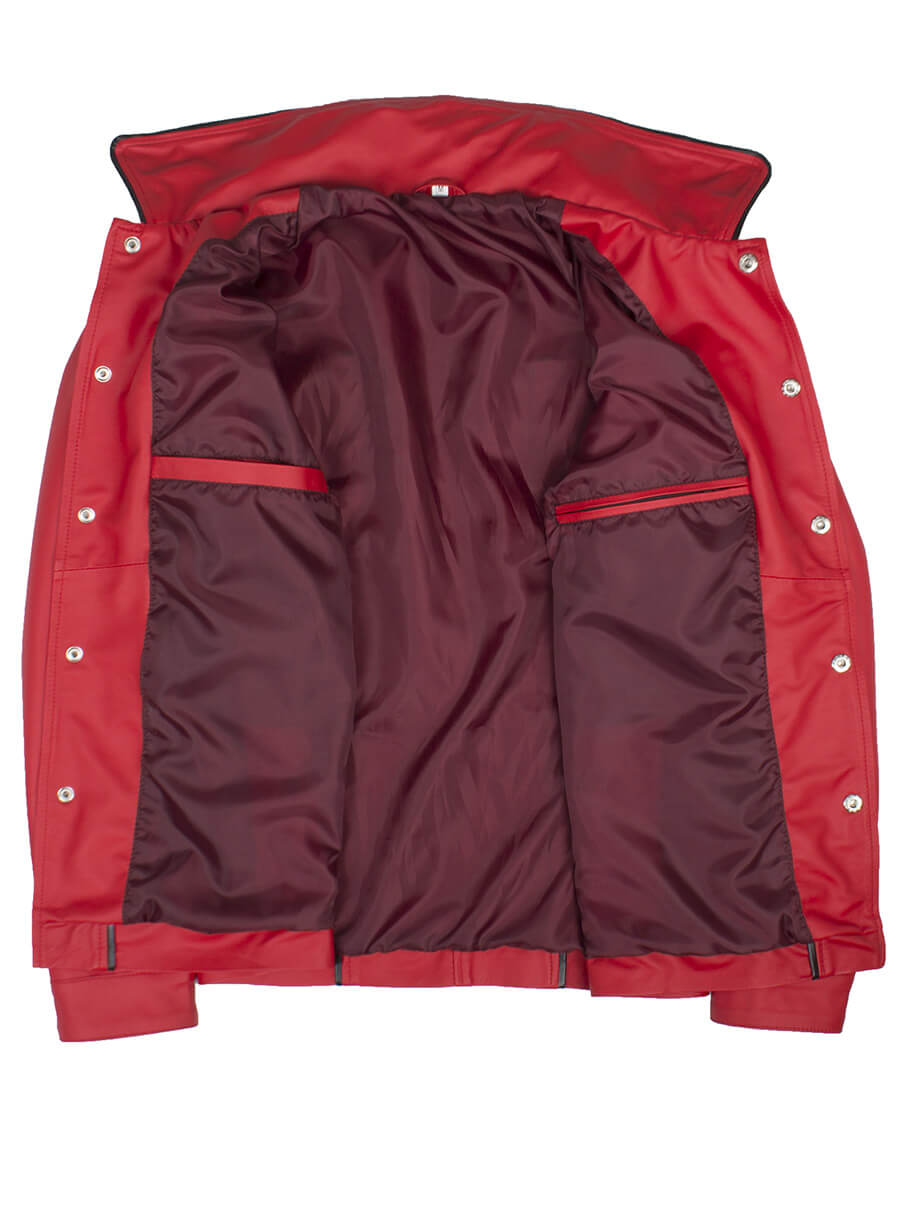 Harpoon Vintage Men's Inspired Red Leather Jacket