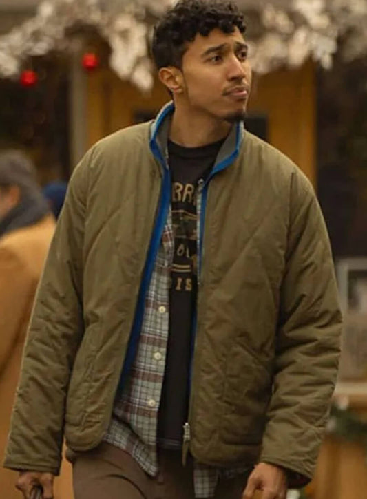 Harpoon Omar Inspired Olive Green Leather Jacket - The Family Plan 2 Style