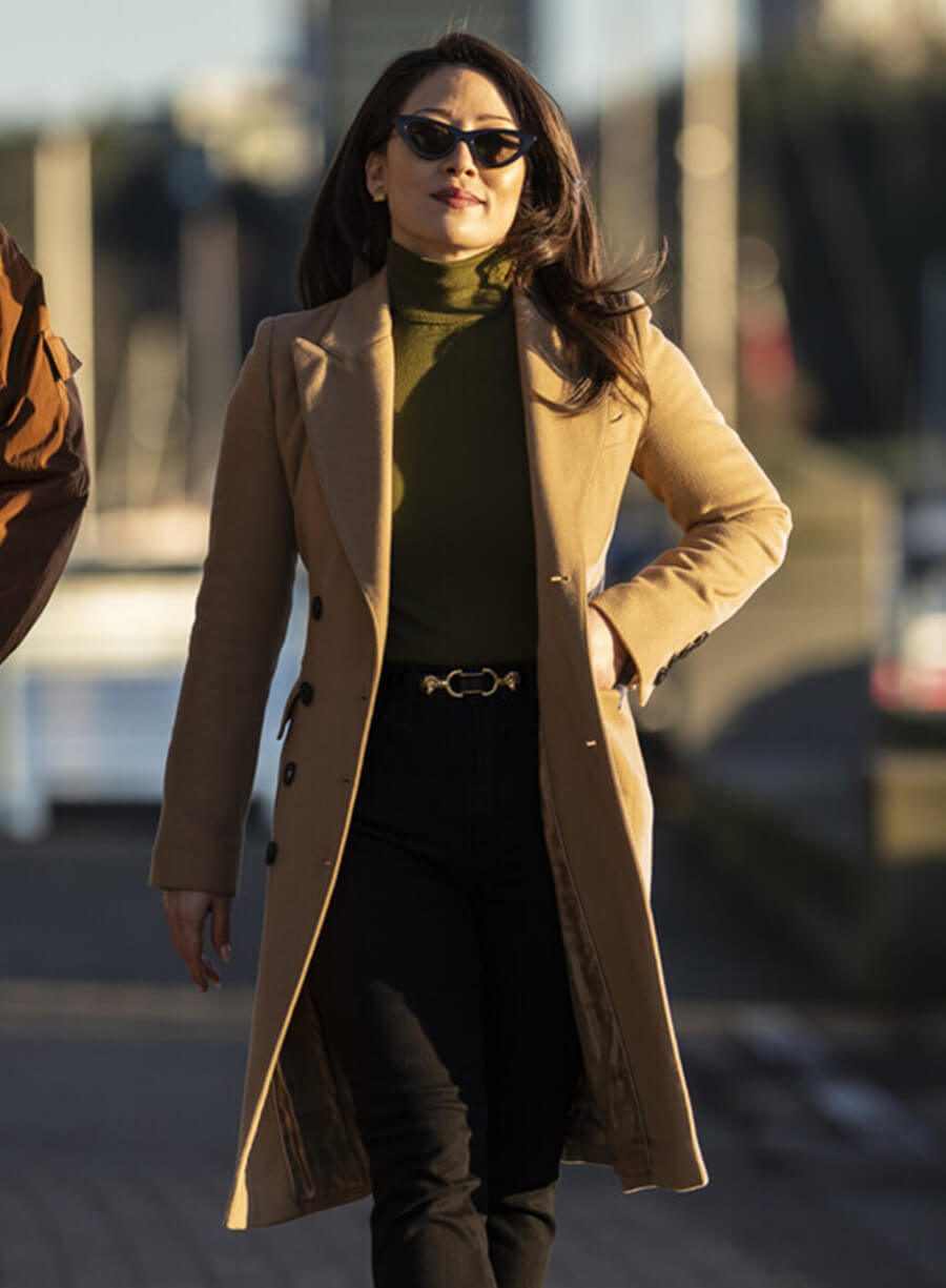 Harpoon Reenie Greene Inspired Brown Wool Fabric Coat - Tracker Style