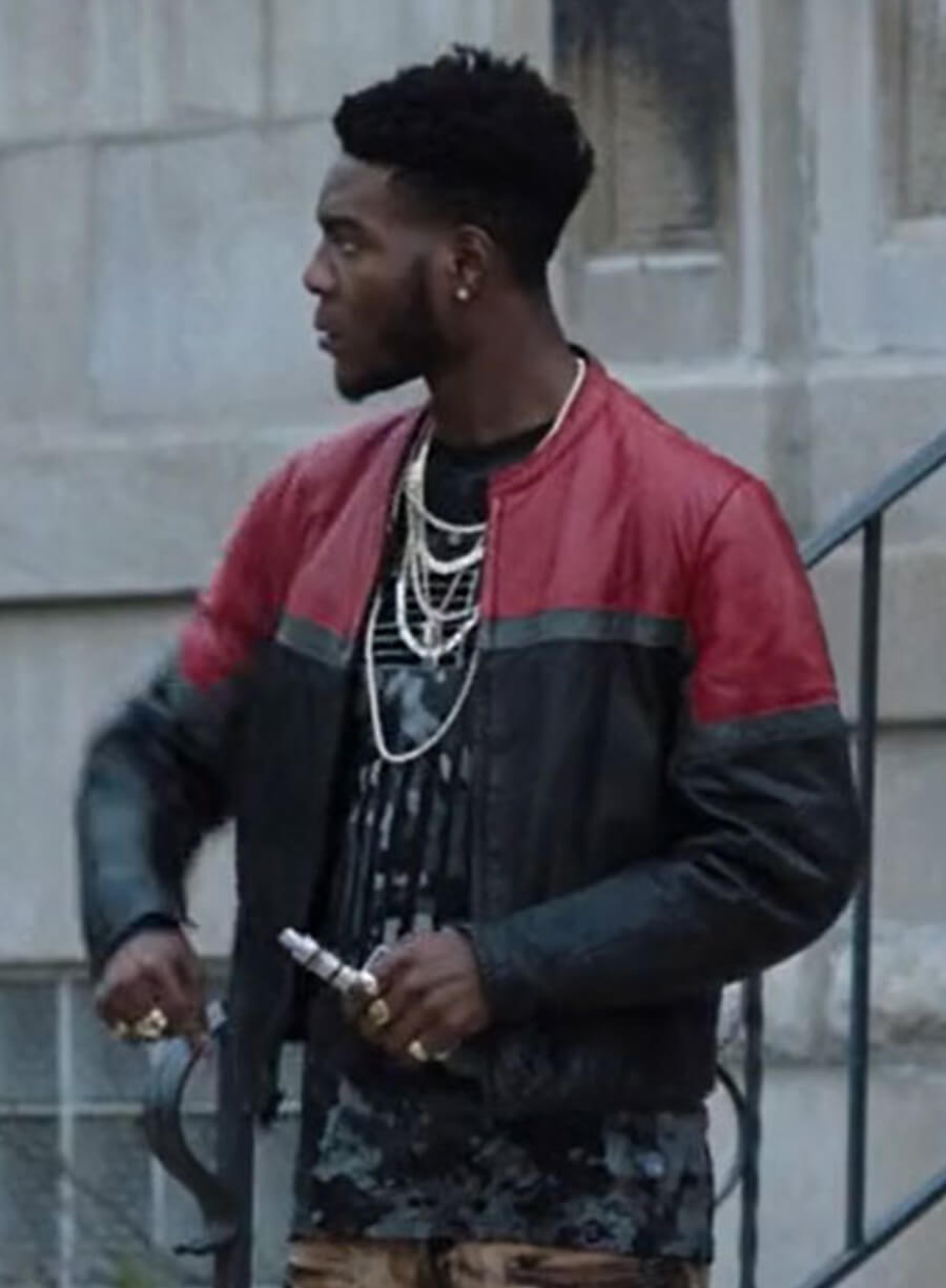 Harpoon Reg Taylor Inspired Red & Black Leather Jacket - The Chi Style