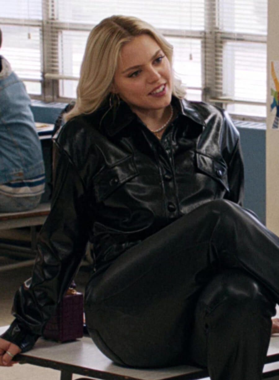 Harpoon Regina George Inspired Black Real Leather Leather Jacket - Mean Girls 2024 Style