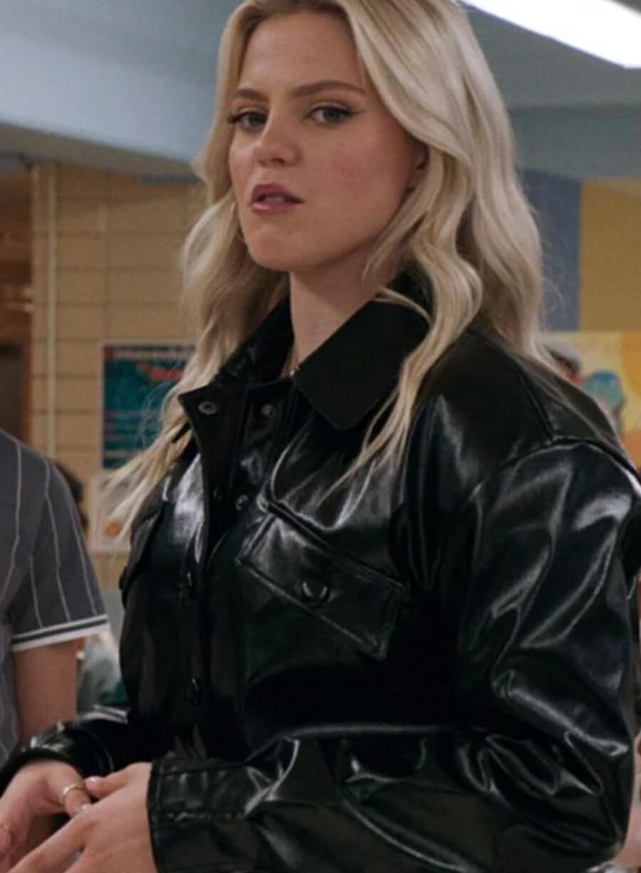 Harpoon Regina George Inspired Black Real Leather Leather Jacket - Mean Girls 2024 Style