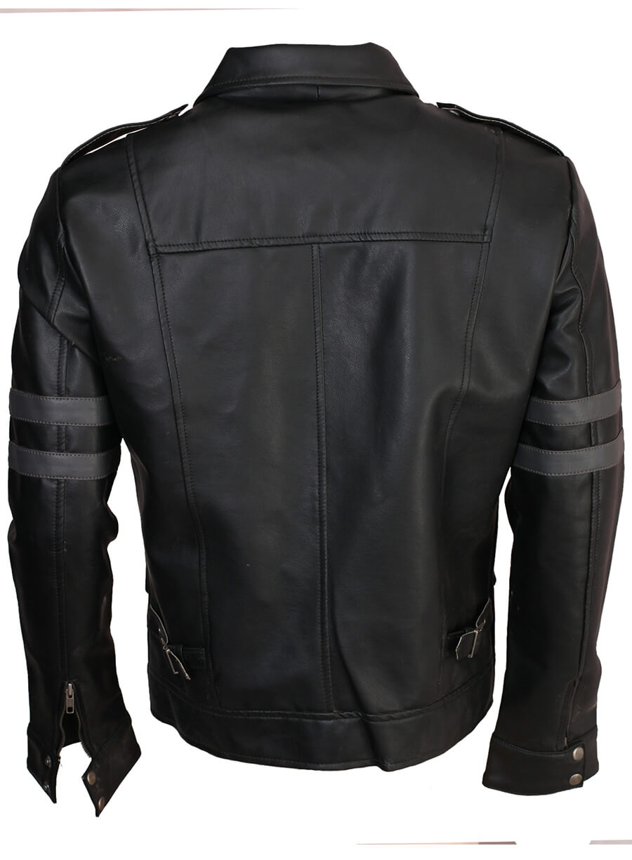 Harpoon Resident Evil 6 Leon Kennedy Inspired Black Leather Jacket