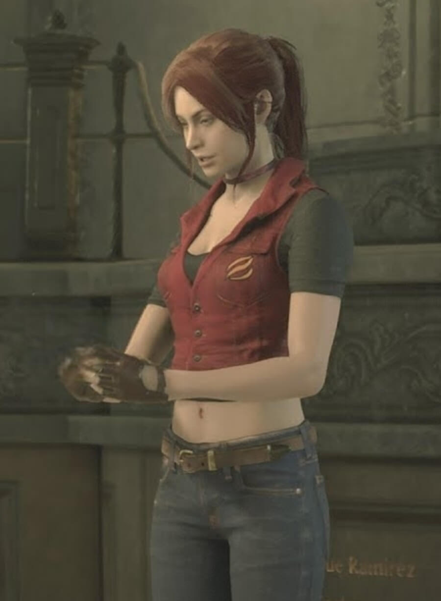 Harpoon Claire Redfield Inspired Red Leather Jacket - Resident Evil Code Veronica Style