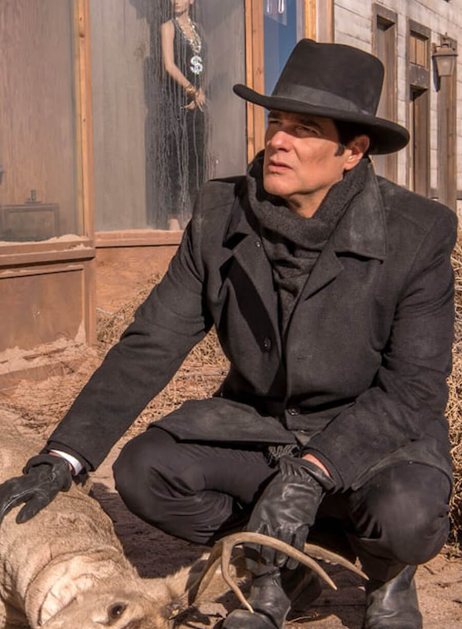 Harpoon Reverend Emilio Sheehan Inspired Black Wool Fabric Coat - Midnight Texas Style