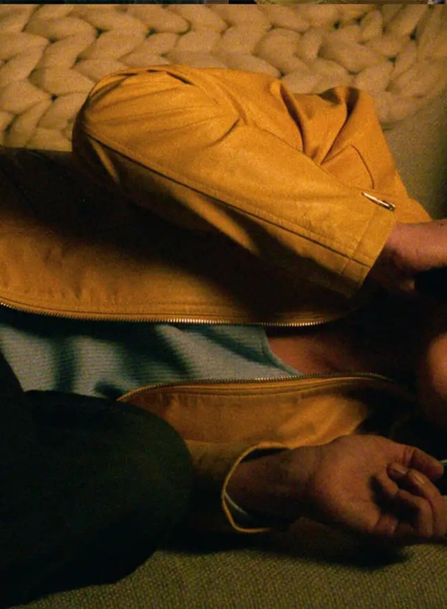Harpoon Carol Inspired Yellow Leather Jacket - Pluribus 2025 Style