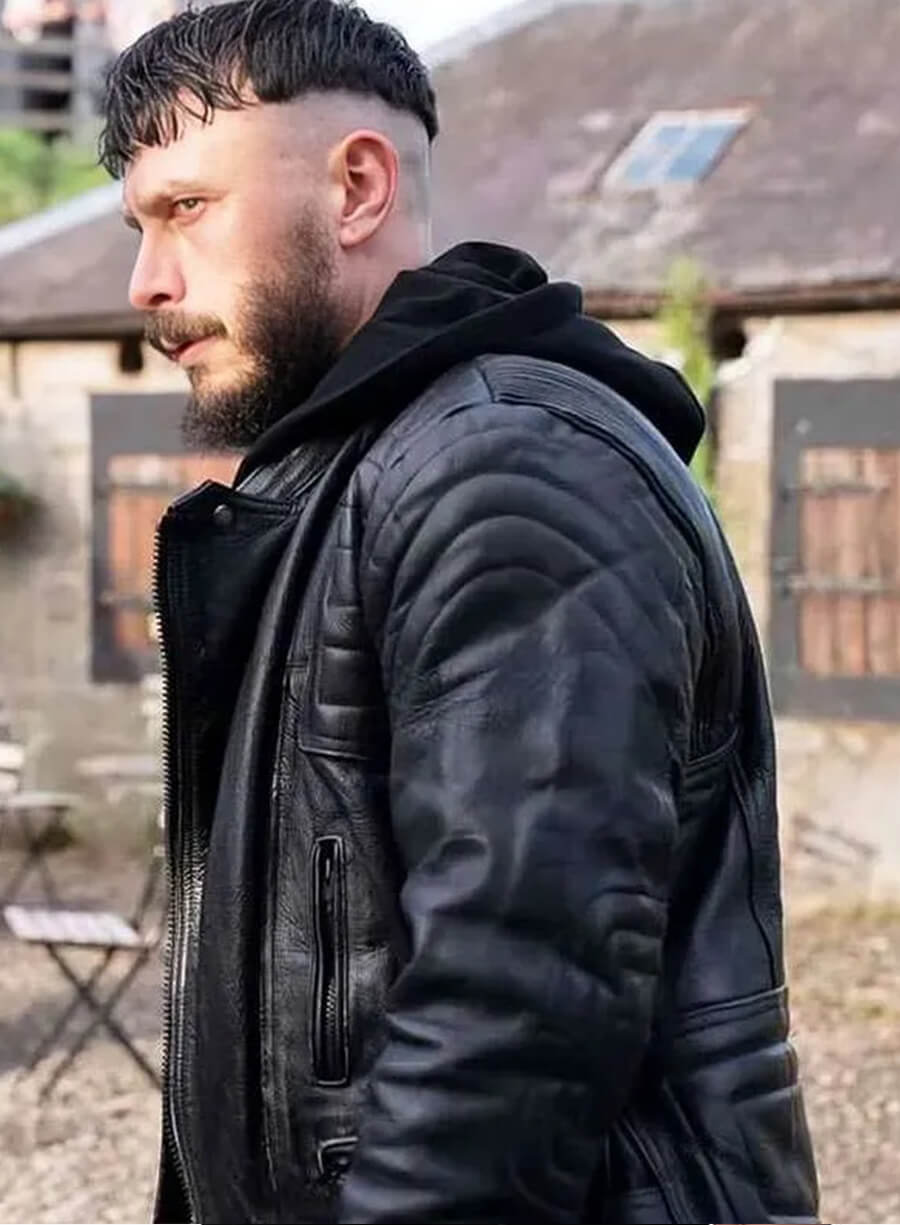 Harpoon Ruben Inspired Black Leather Jacket - Half Man Style