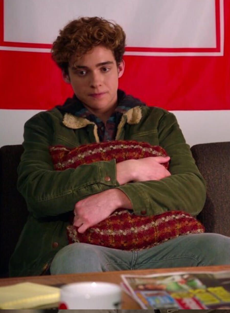 Harpoon Ricky High Inspired Green Cotton Fabric Cotton Jacket - High School Musical The Series Style