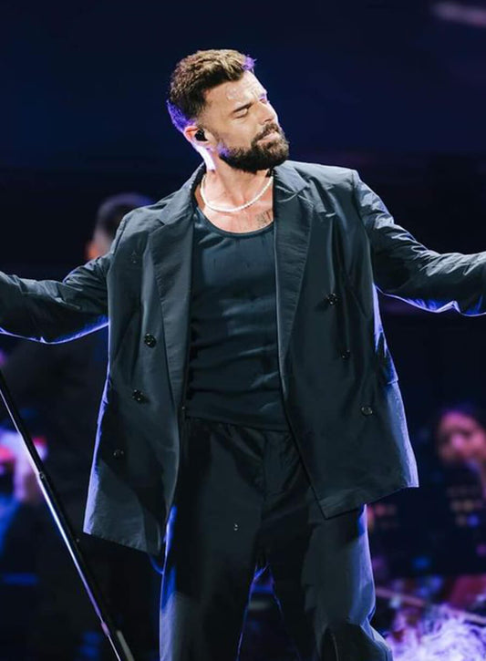 Harpoon Ricky Martin Blazer Inspired Black Cotton Fabric Cotton Jacket