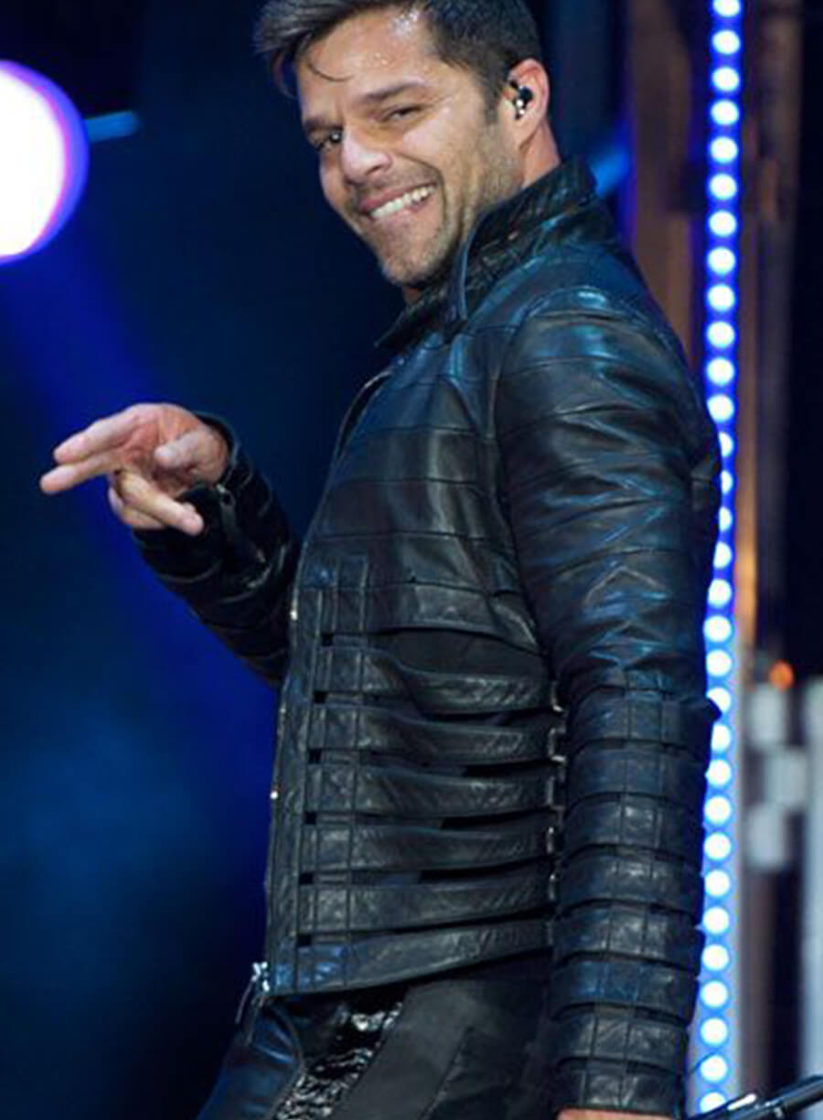 Harpoon Ricky Martin Inspired Black Real Leather Leather Jacket