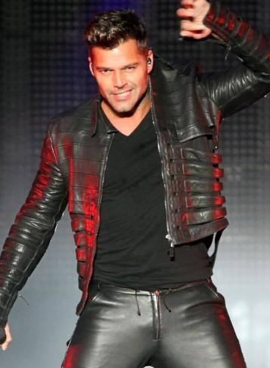 Harpoon Ricky Martin Inspired Black Real Leather Leather Jacket