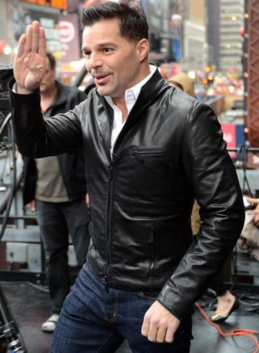 Harpoon Ricky Martin Inspired Black Real Leather Leather Jacket