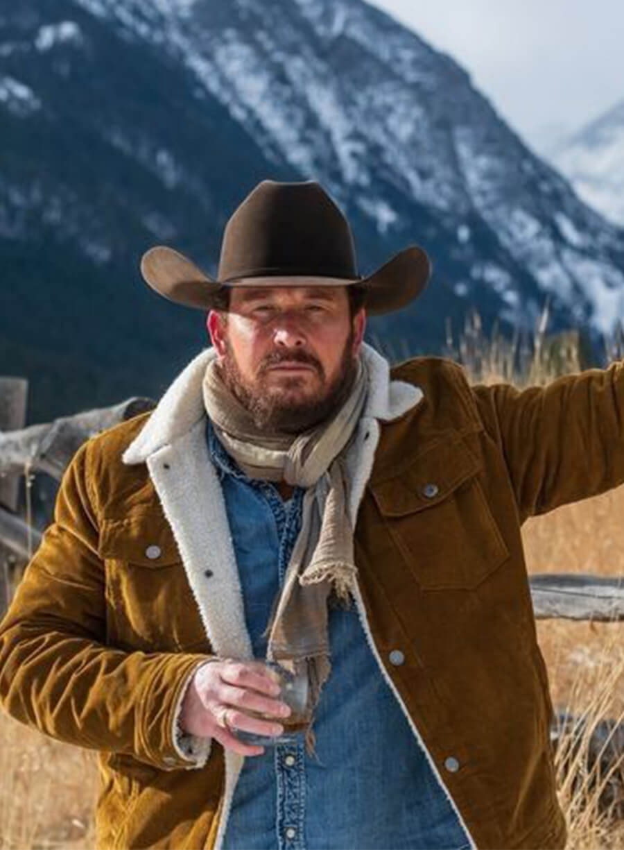 Harpoon Rip Wheeler Inspired Brown Leather Jacket - TV Series Yellowstone Style