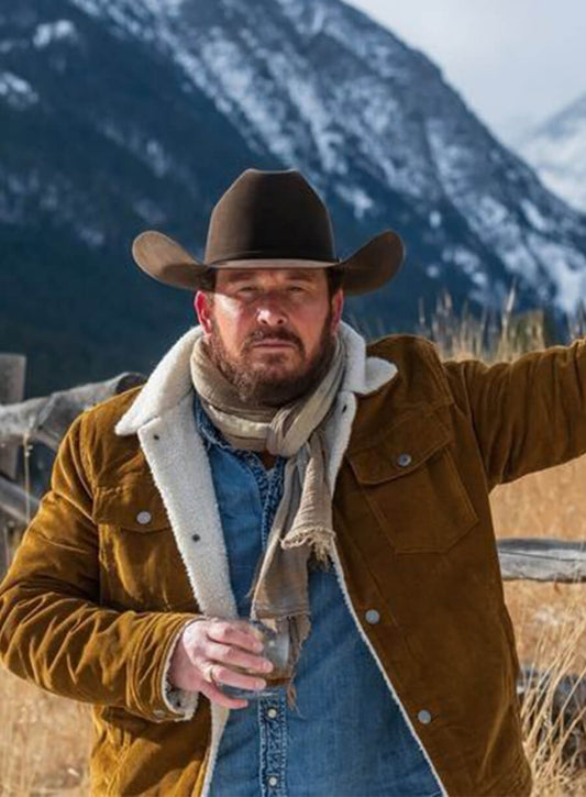Harpoon Rip Wheeler Inspired Brown Leather Jacket - TV Series Yellowstone Style