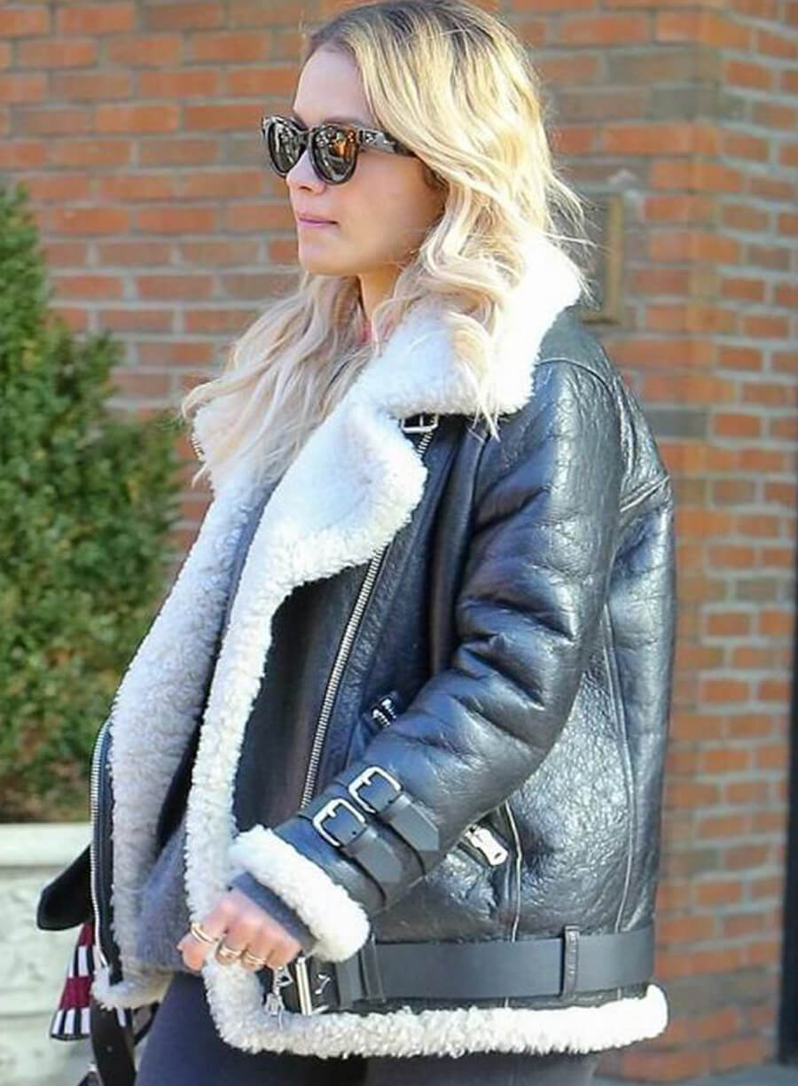 Harpoon Rita Ora Inspired Black Leather Jacket