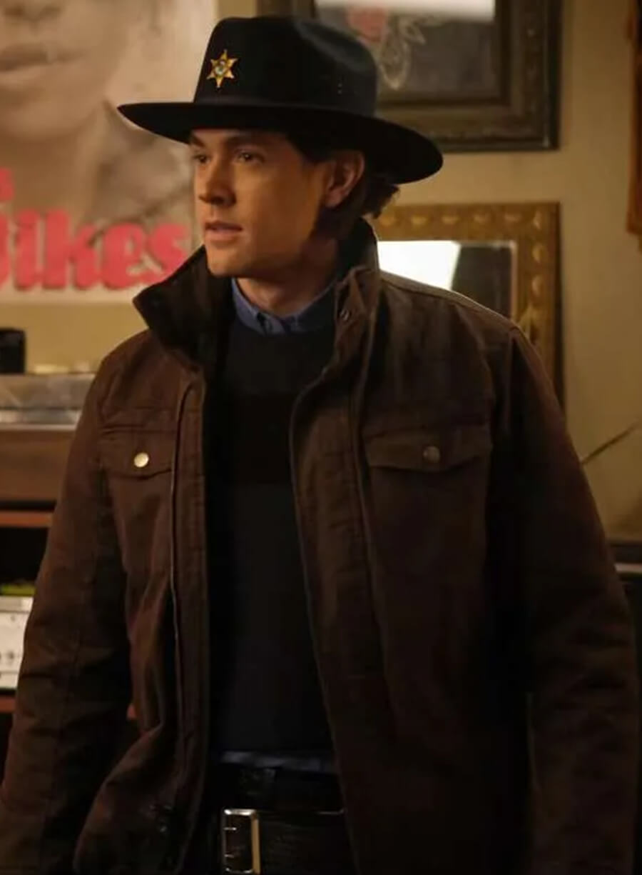 Harpoon Percival Pickens Inspired Brown Leather Jacket - Riverdale Tv Series Style
