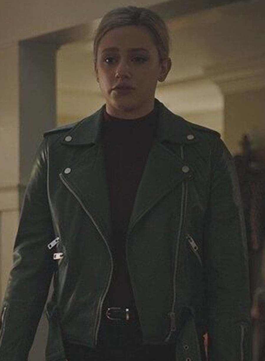 Harpoon Betty Cooper Inspired Green Biker Jacket - Riverdale Tv Series Style