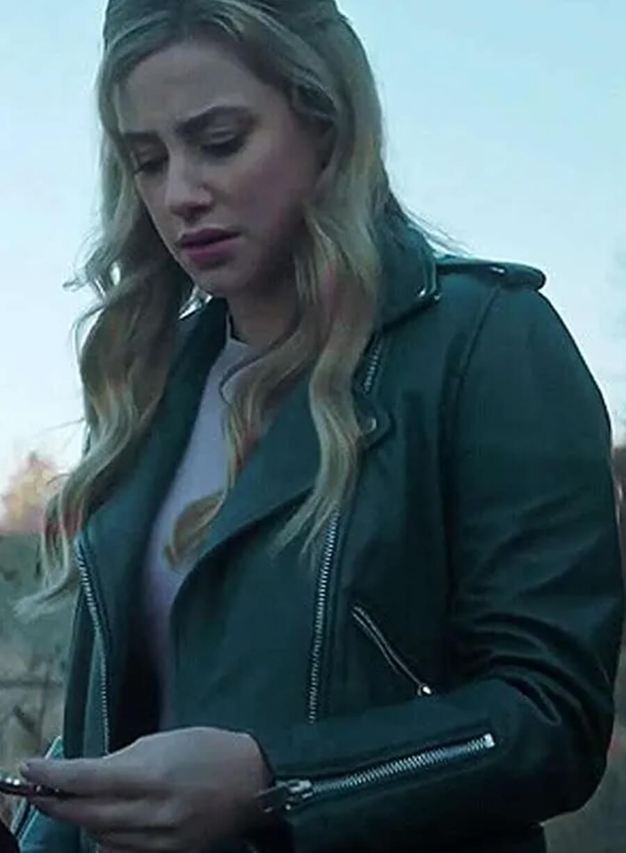 Harpoon Betty Cooper Inspired Green Biker Jacket - Riverdale Tv Series Style