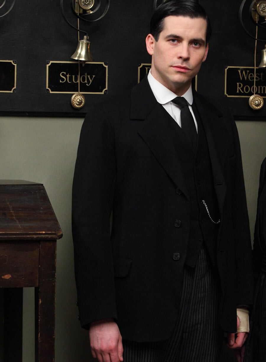 Harpoon Thomas Barrow Inspired Black Wool Jacket - Downton Abbey Style