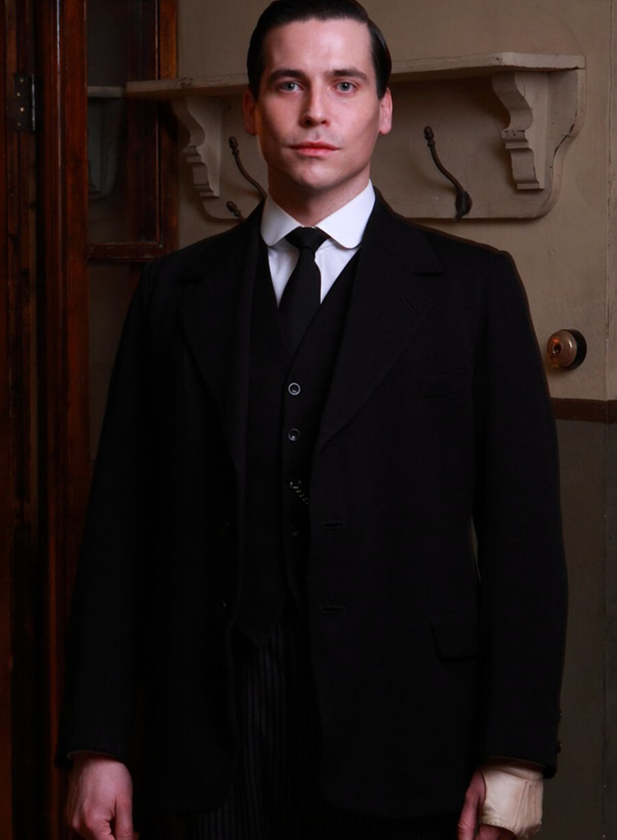 Harpoon Thomas Barrow Inspired Black Wool Jacket - Downton Abbey Style