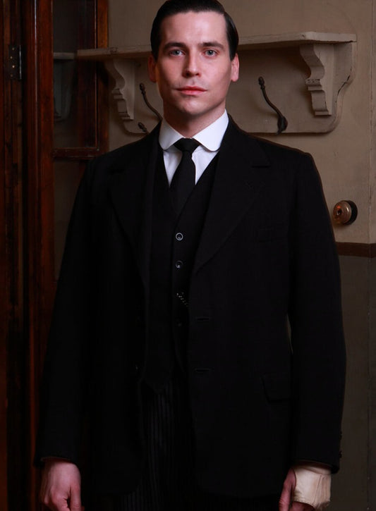 Harpoon Thomas Barrow Inspired Black Wool Jacket - Downton Abbey Style