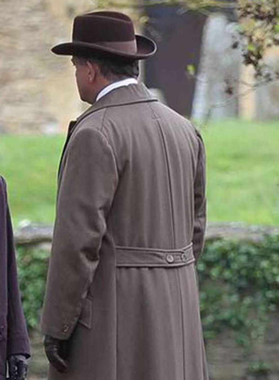 Harpoon Hugh Bonneville Inspired Brown Cotton Fabric Coat - Downton Abbey Tv Seriesxwe Style