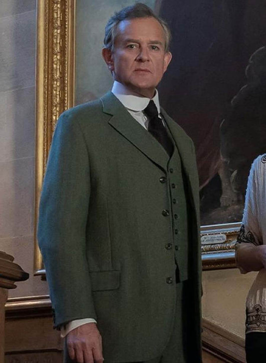 Harpoon Hugh Bonneville Inspired Green Suiting Fabric Coat - Downton Abbey Tv Seriesxwe Style