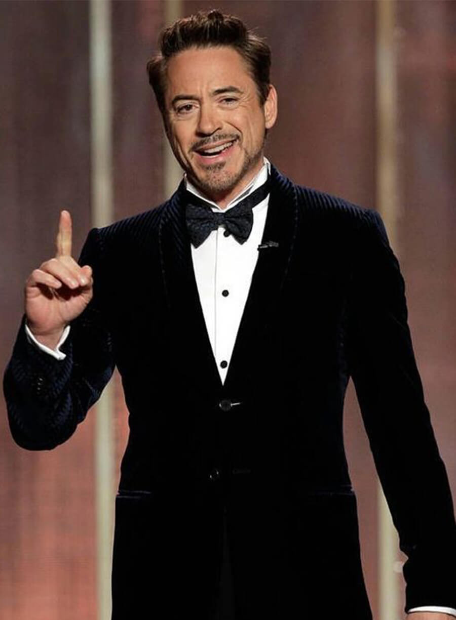 Harpoon Robert Downey Jr Inspired Blue Leather Jacket
