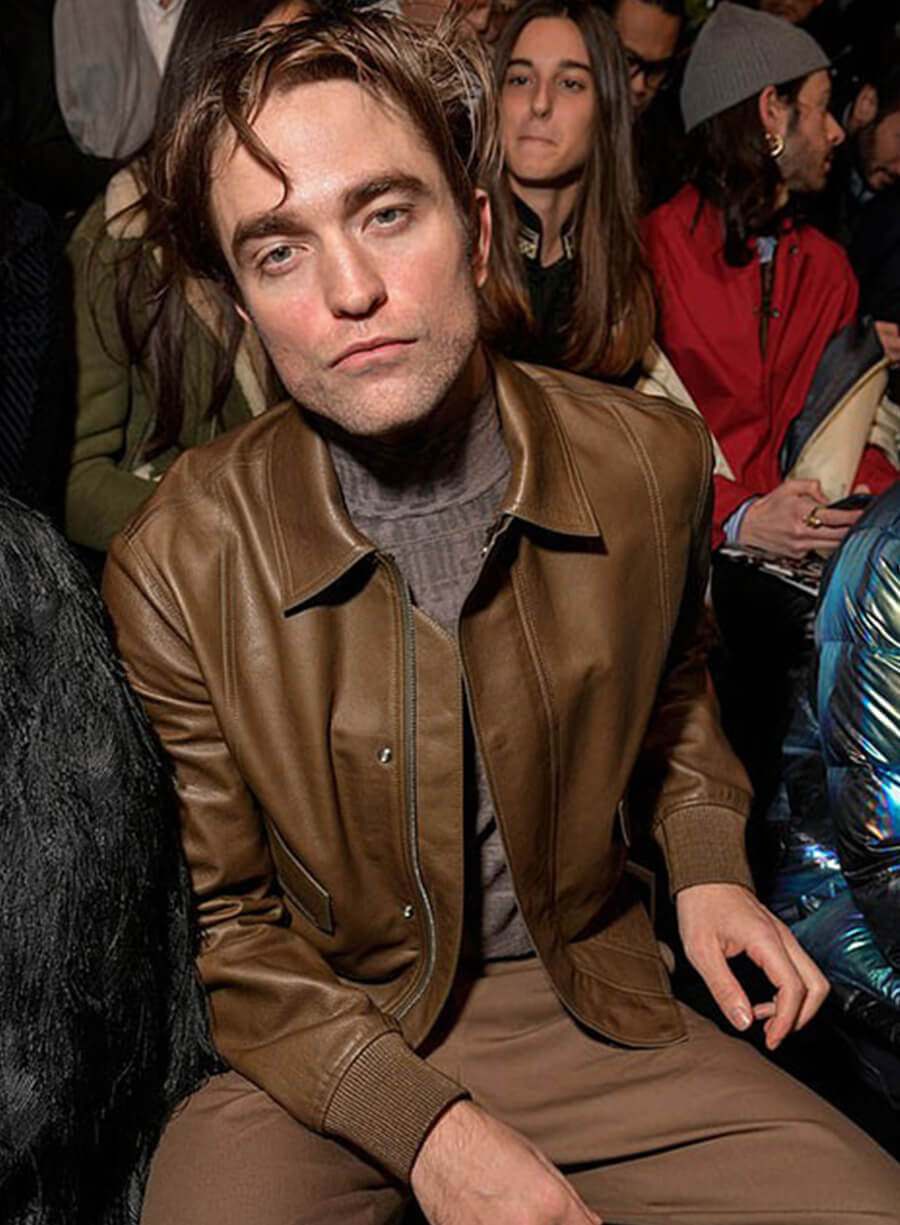 Harpoon Robert Pattinson Inspired Brown Leather Jacket