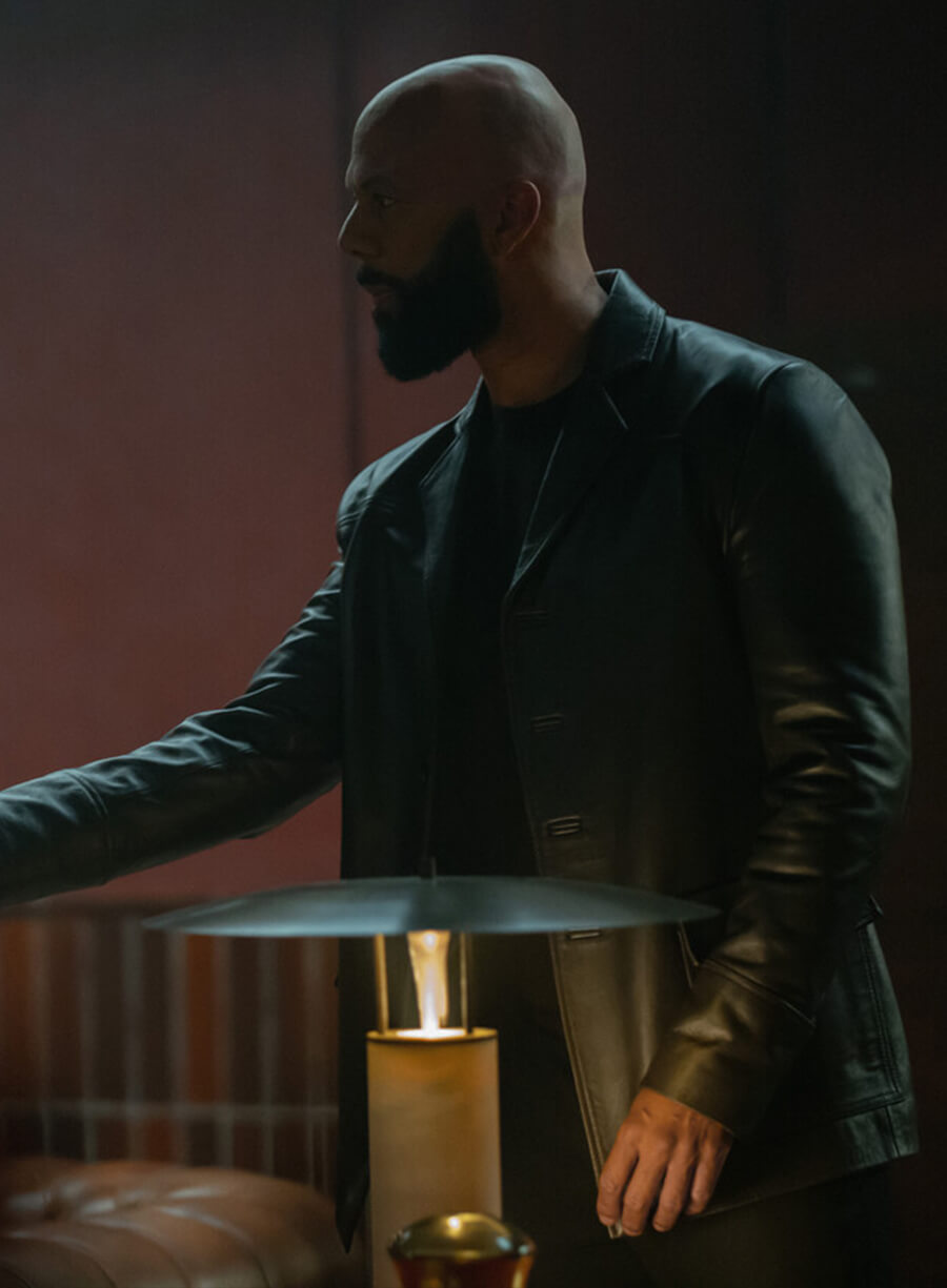 Harpoon Robert Sims Inspired Black Leather Jacket - Silo Style