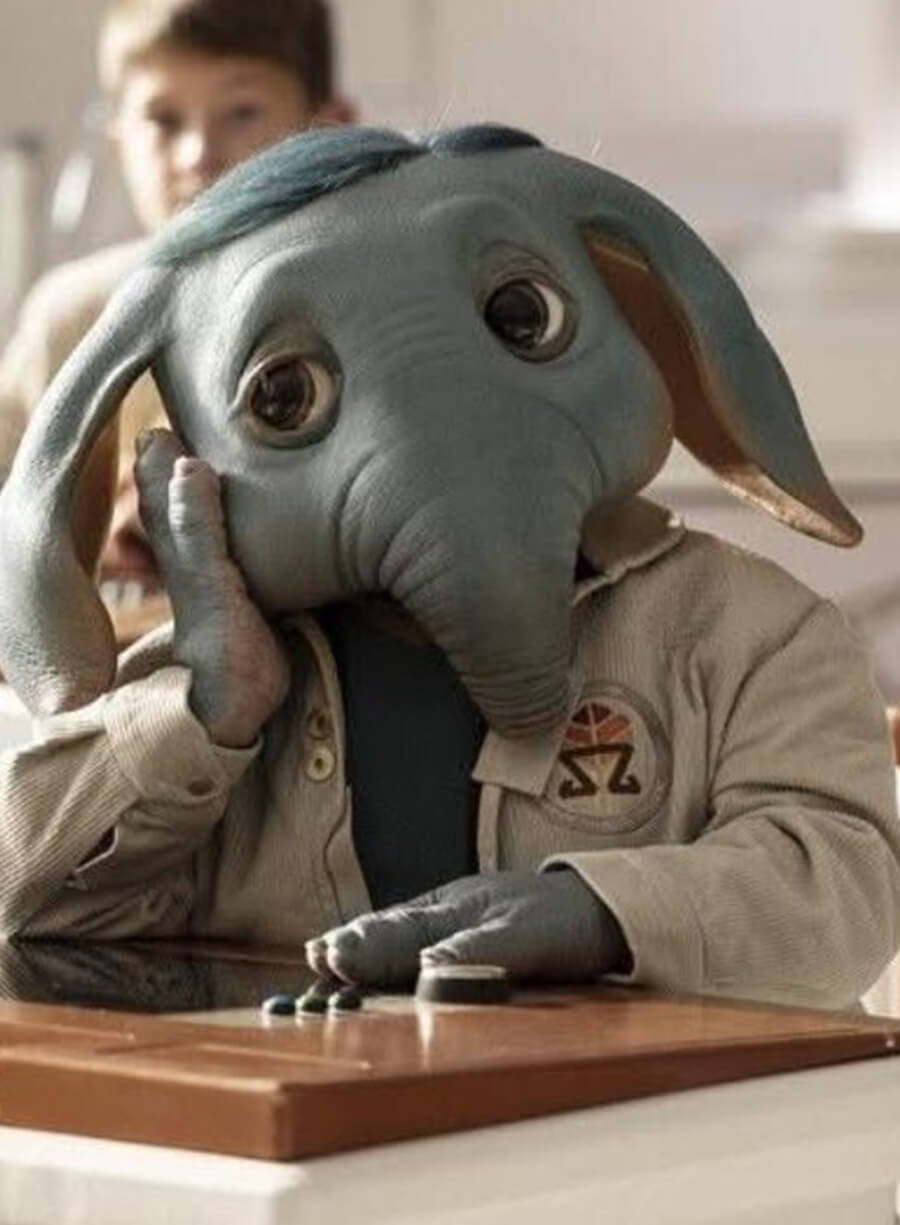 Harpoon Neel Inspired Grey Corduroy Fabric Leather Jacket - Star Wars: Skeleton Crew Style