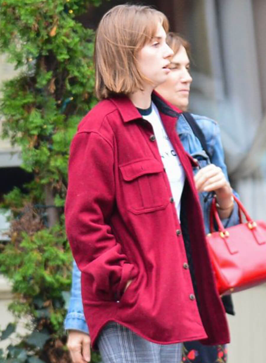 Harpoon Robin Buckley Inspired Red Leather Jacket - Stranger Things Style