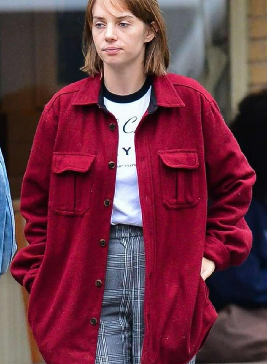 Harpoon Robin Buckley Inspired Red Leather Jacket - Stranger Things Style