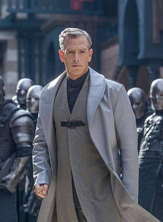 Harpoon Le Sh�rif de Nottingham Inspired Grey Real Leather Coat - Robin Hood Style
