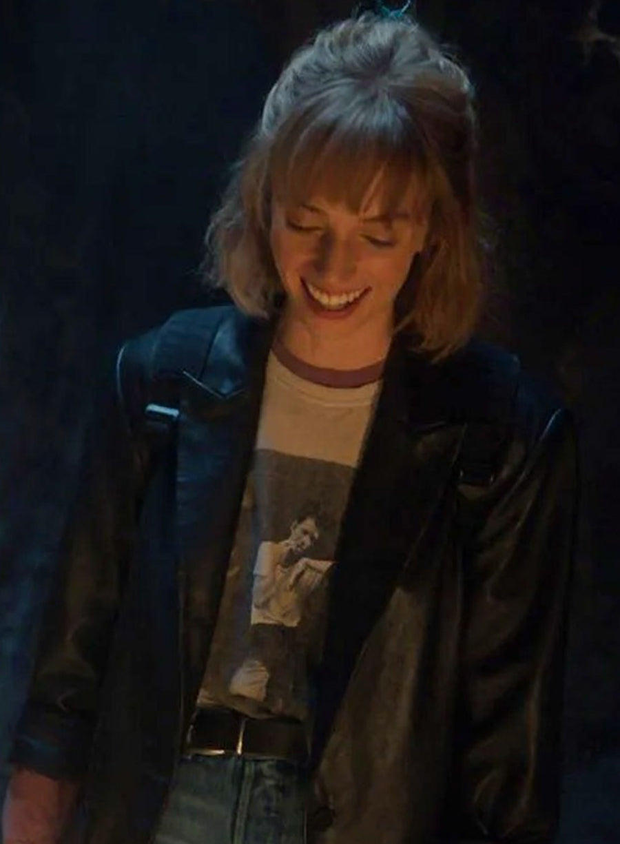 Harpoon Robin Inspired Black Coat - Stranger Things Style