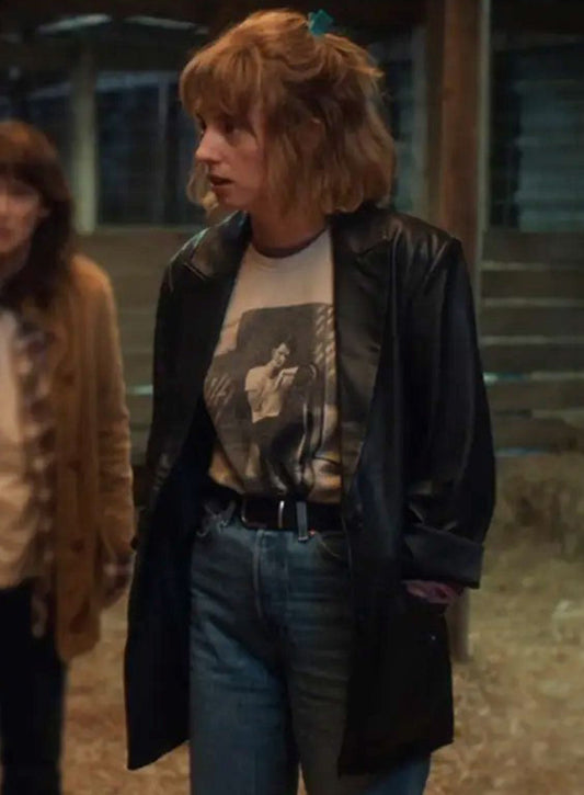 Harpoon Robin Inspired Black Coat - Stranger Things Style
