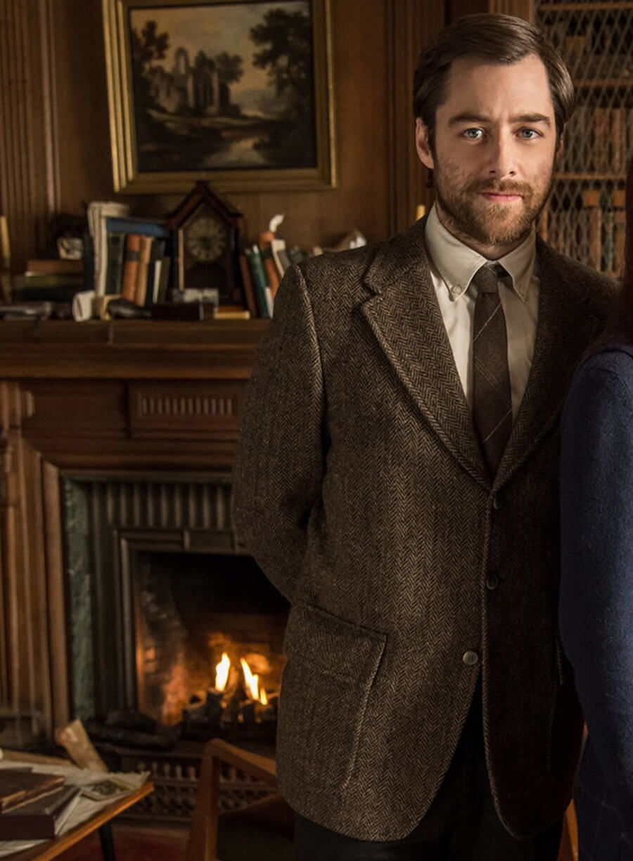 Harpoon Roger Wakefield Inspired Brown Wool Jacket - Outlander S02 Style