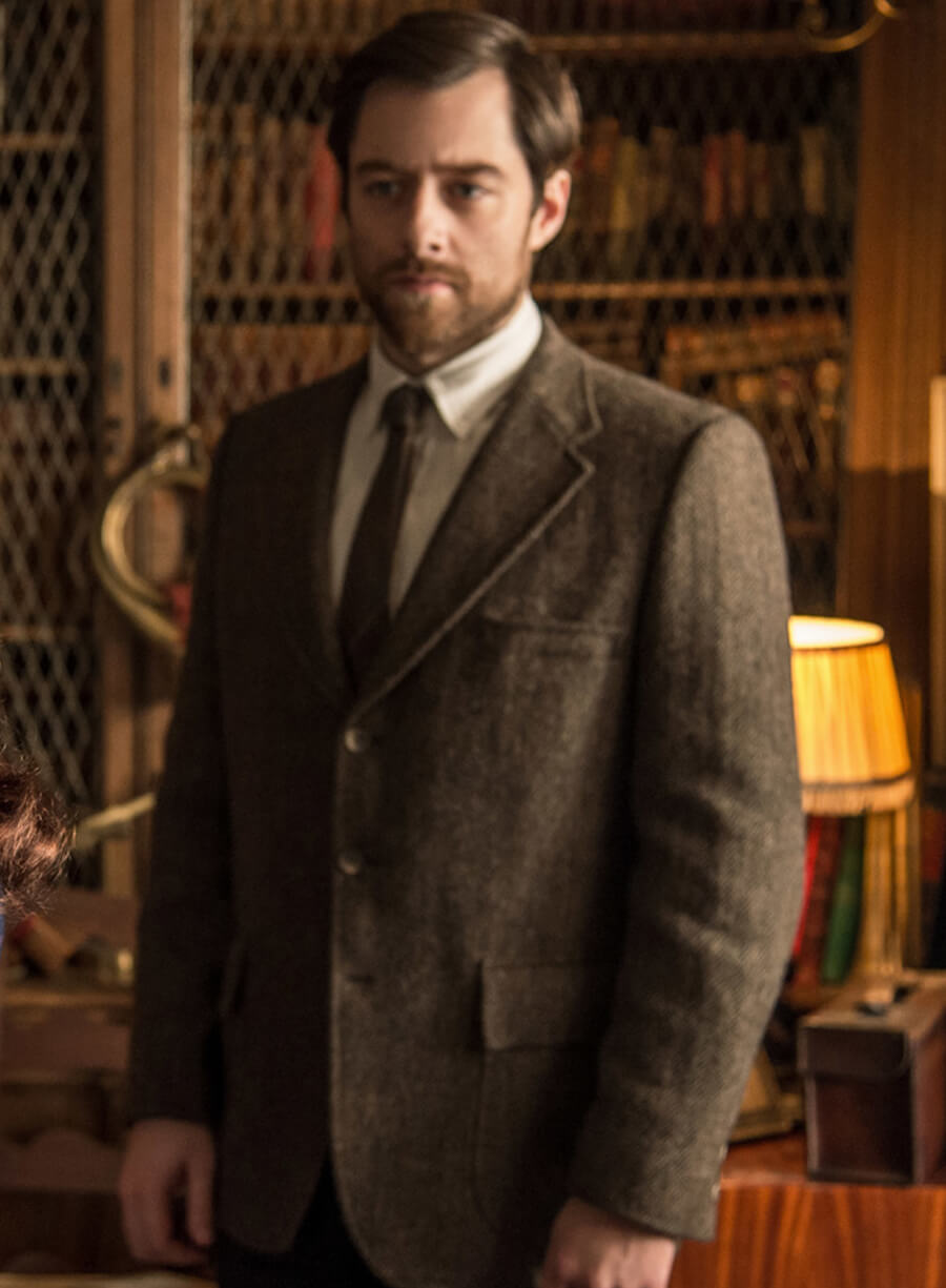 Harpoon Roger Wakefield Inspired Brown Wool Jacket - Outlander S02 Style