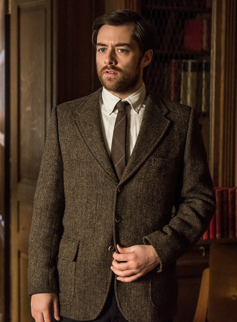 Harpoon Roger Wakefield Inspired Brown Wool Jacket - Outlander S02 Style