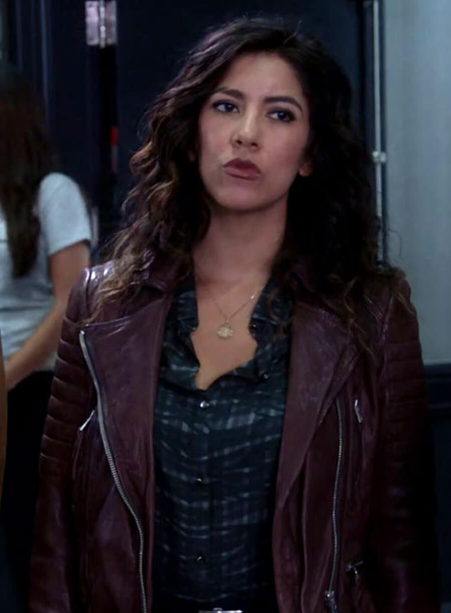 Harpoon Rosa Diaz Inspired Maroon Leather Jacket - Brooklyn Nine-Nine Style