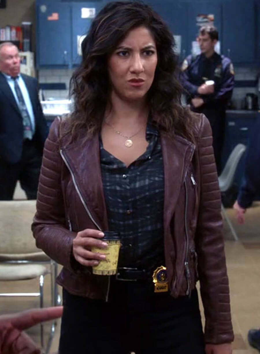 Harpoon Rosa Diaz Inspired Maroon Leather Jacket - Brooklyn Nine-Nine Style