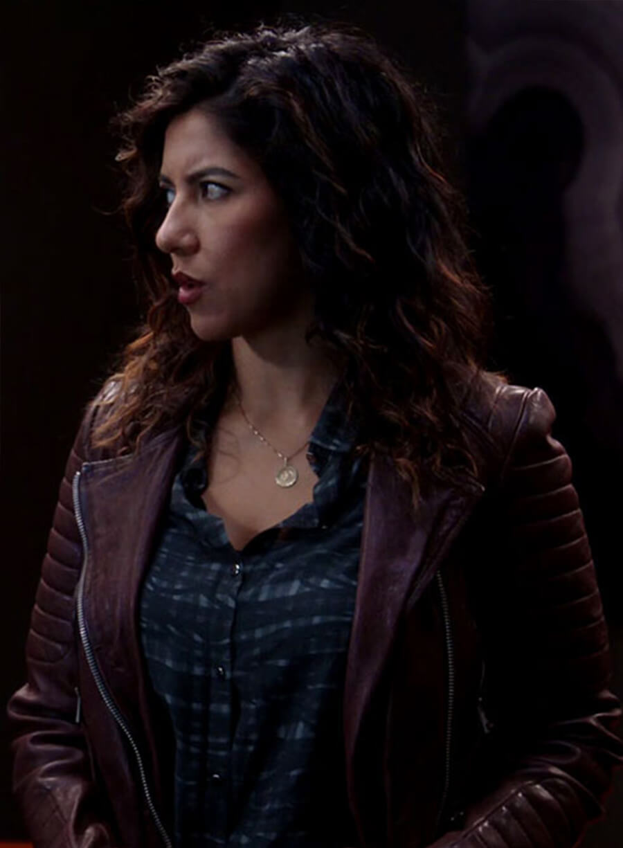 Harpoon Rosa Diaz Inspired Maroon Leather Jacket - Brooklyn Nine-Nine Style