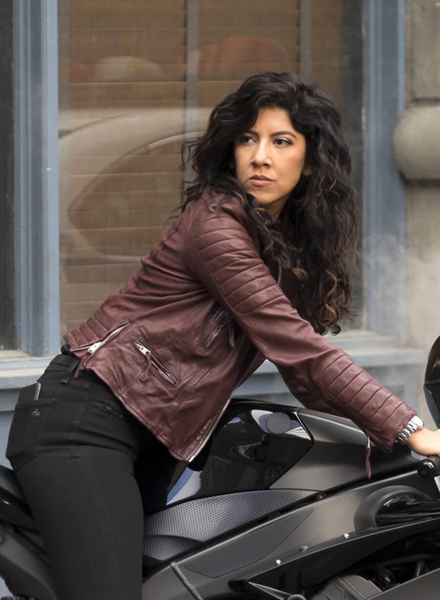 Harpoon Rosa Diaz Inspired Maroon Leather Jacket - Brooklyn Nine-Nine Style