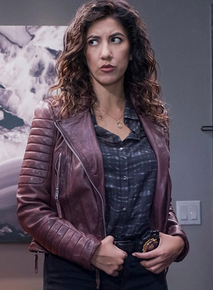 Harpoon Rosa Diaz Inspired Maroon Leather Jacket - Brooklyn Nine-Nine Style