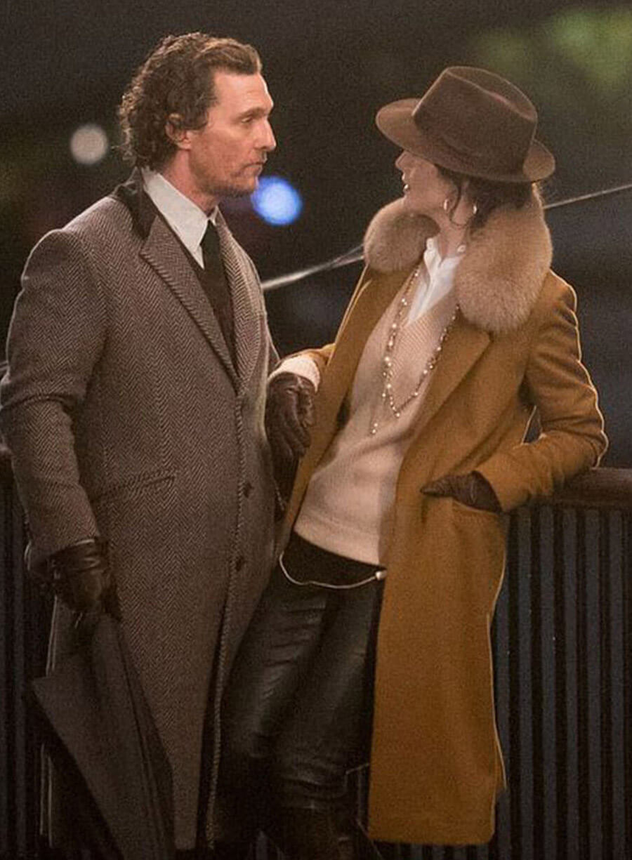 Rosalind Pearson The Gentlemen Michelle Dockery Brown Coat
