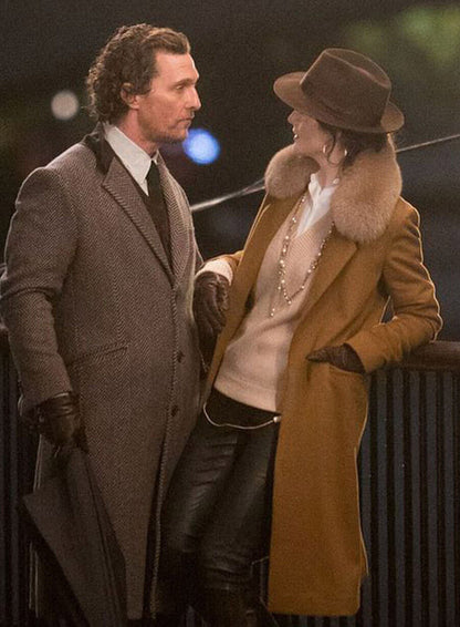 Rosalind Pearson The Gentlemen Michelle Dockery Brown Coat